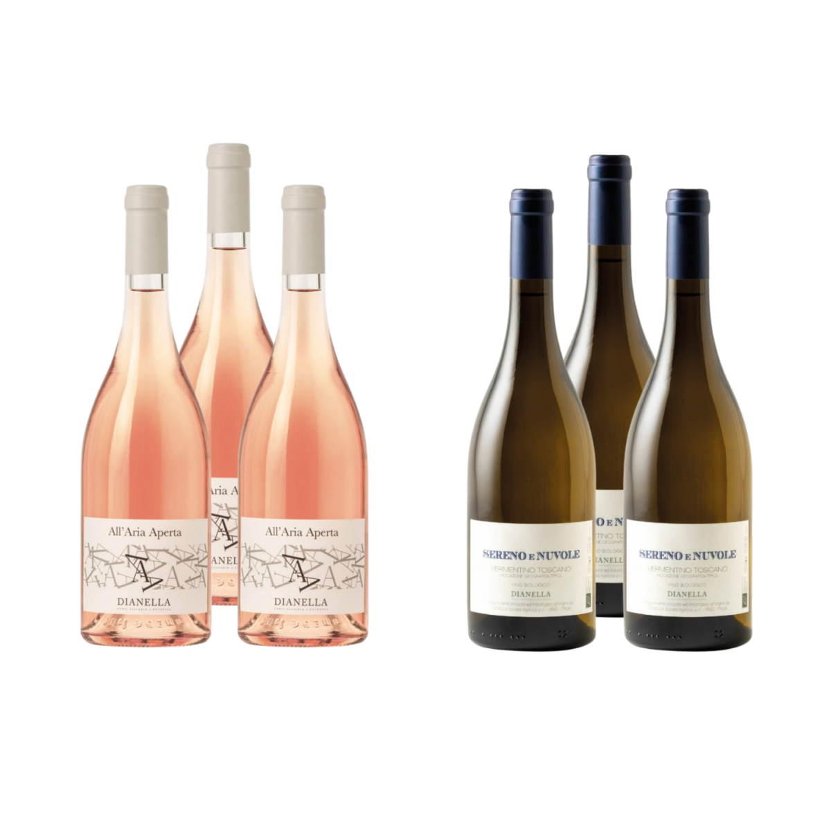 IL PROFUMO DELLA PRIMAVERA: LE NUOVE ANNATE Le nuove annate di "Sereno e Nuvole" Vermentino e "All'Aria Aperta" Sangiovese Rosato