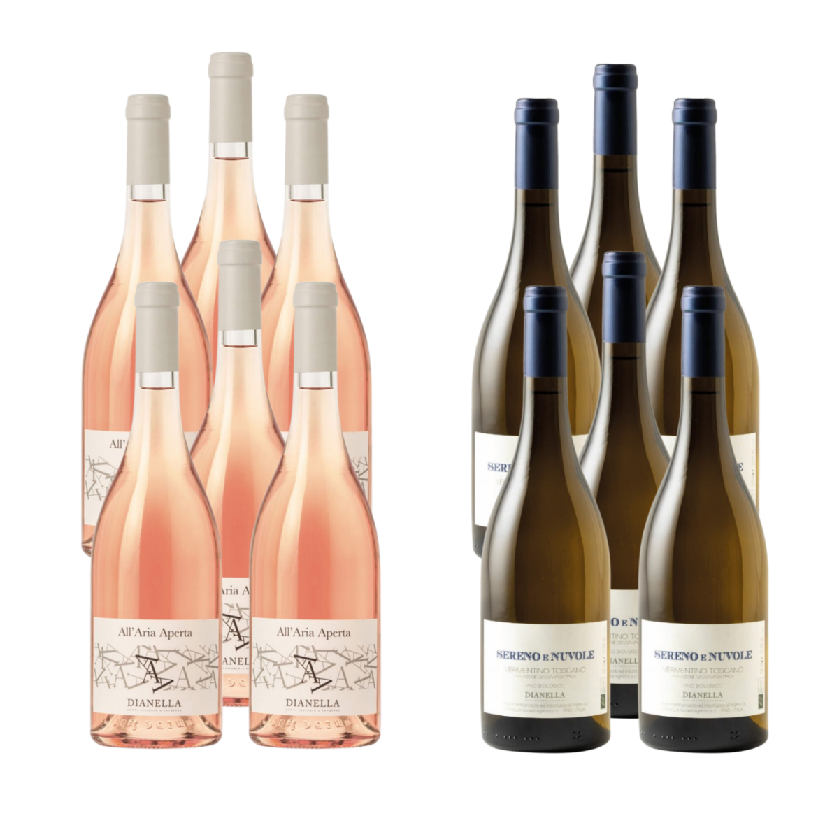 TASTE THE SPRING: DIANELLA'S 2025 VINTAGES ARE HERE! Discover the essence of the new season. Perfectly chilled, uniquely Tuscan: our 2025 Vermentino and Sangiovese Rosé are ready to brighten your spring